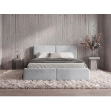 Gulta ar paceļamo mehānismu HILTON 160x200, gaiši pelēks